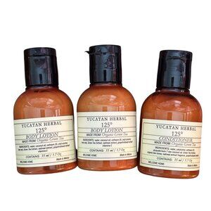 Yucatan Herbal 125 Organic Green Tea Travel Set Body Lotion & Conditioner 1.7oz